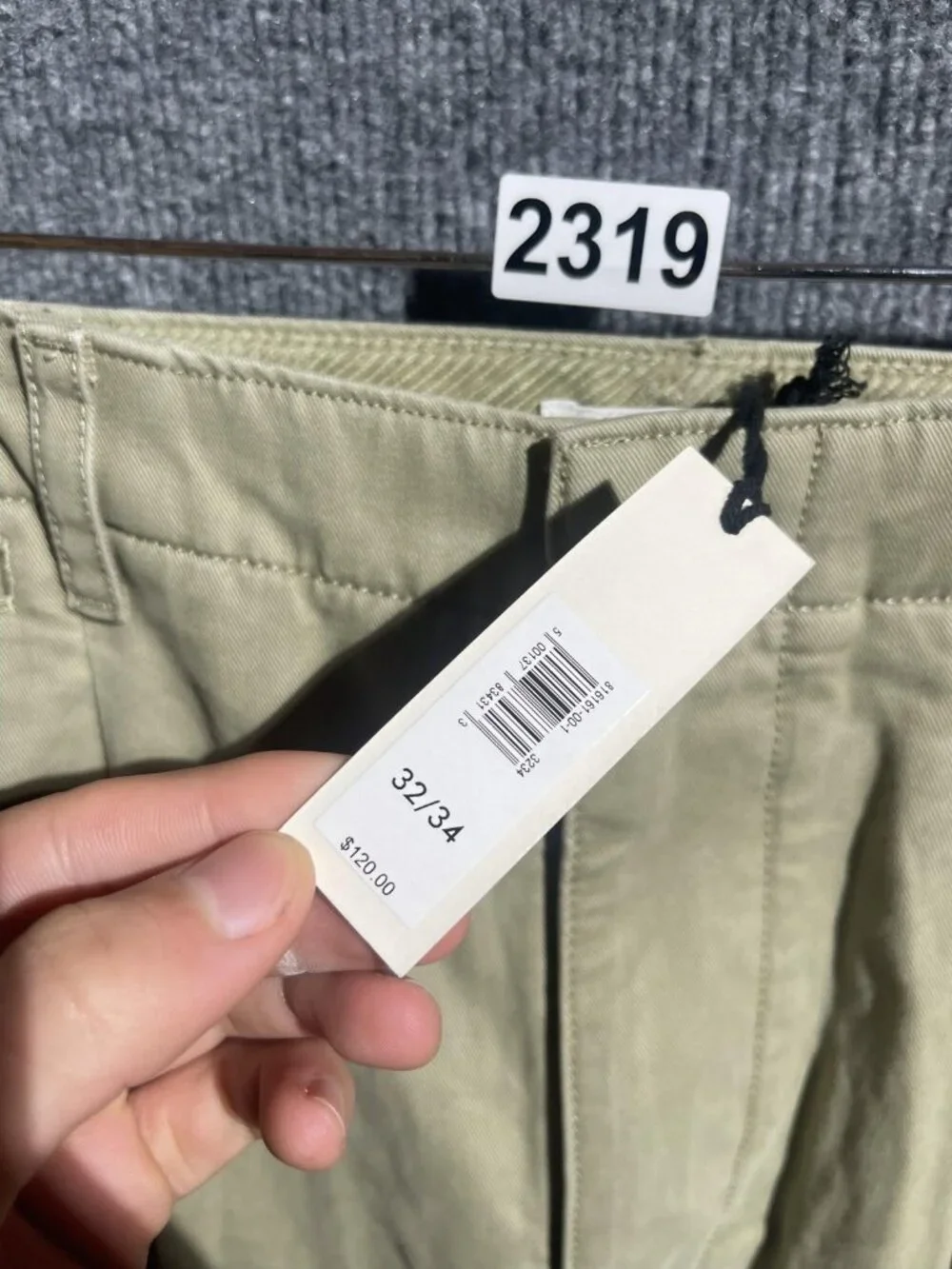 Banana Republic Martin Pants Mens 33x34 Beige Chino Flat Front Straight Leg